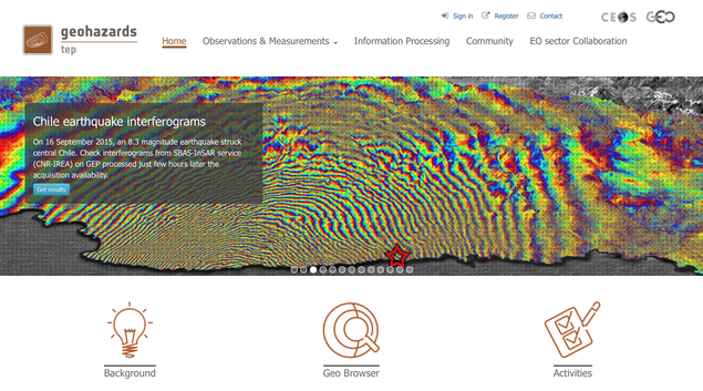 training course SBAS-DInSAR web tool