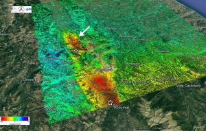 The earthquake of October 26 from satellite acquisitions